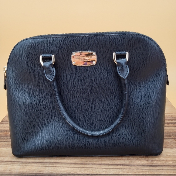Michael Kors Handbags - Michael Kors Black Satchel with Gold Finishes Including 4 Bottom Feet